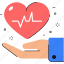 healthcare, medical, hand, heart, pulse, save health, cardio 