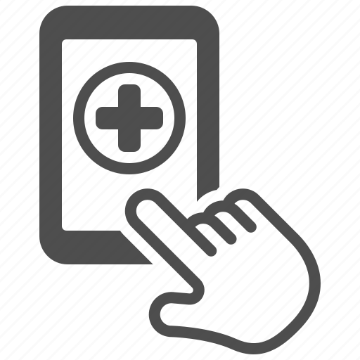 Emergency, first aid, hand, healthcare, online, smartphone icon - Download on Iconfinder