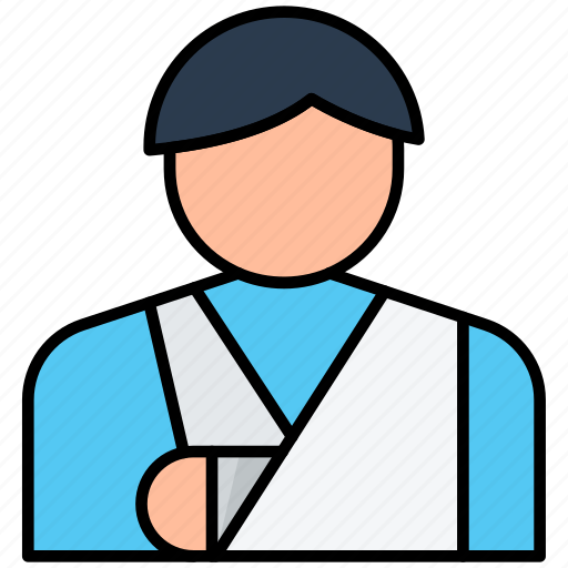 Healthcare, patient, injury, arm, bandage icon - Download on Iconfinder