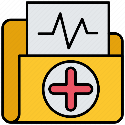 Healthcare, folder, medical, records, report icon - Download on Iconfinder