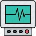 healthcare, monitor, ecg machine, heartbeat, medical