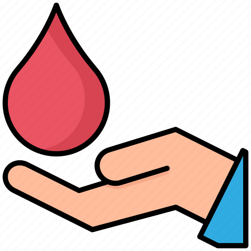 Healthcare, hand, blood, charity, donate icon - Download on Iconfinder