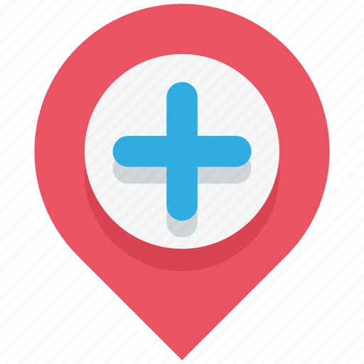 Healthcare, location, hospital, medical, pin icon - Download on Iconfinder