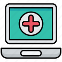healthcare, e-health, online doctor, medical help, laptop