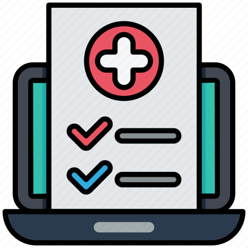 Healthcare, online, report, medical, laptop icon - Download on Iconfinder