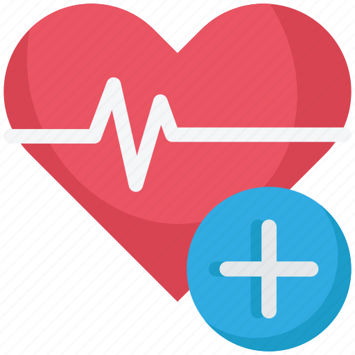 Healthcare, heartbeat, pulse, add, heart icon - Download on Iconfinder