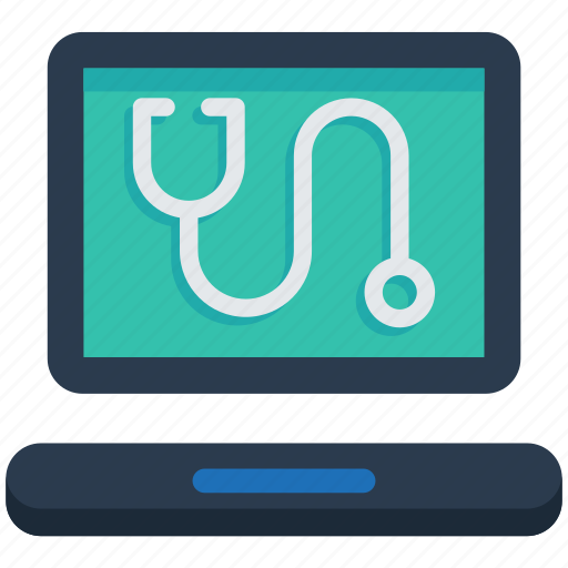 Healthcare, online, medical, laptop, stethoscope icon - Download on Iconfinder