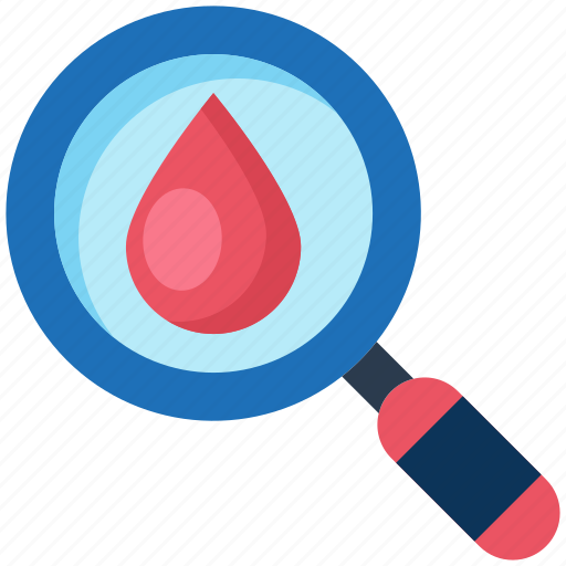 Healthcare, blood test, search, lab, magnifier icon - Download on Iconfinder