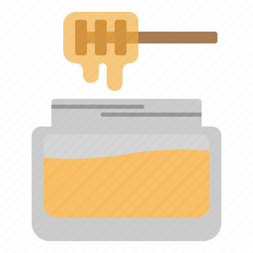 Honey, jar, dipper, sweet, healthy, ingredient icon - Download on Iconfinder