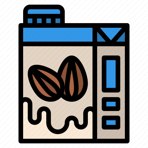 Almond, milk, plant, healthy, food icon - Download on Iconfinder