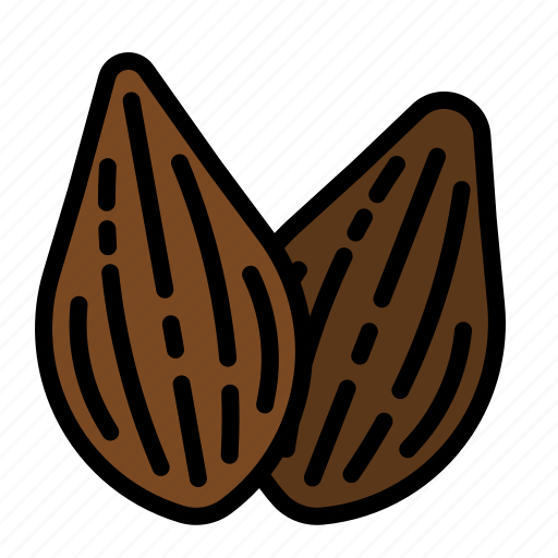 Almond, almonds, nut, food, vegan icon - Download on Iconfinder