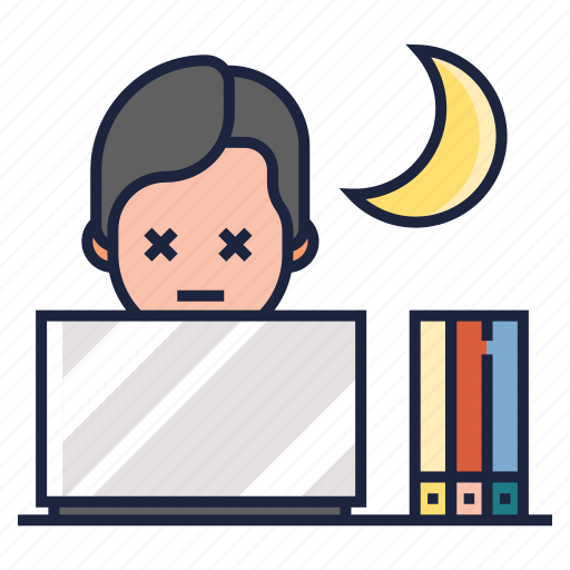 Exhausted, fatigue, office syndrome, overworked, strain, tired icon - Download on Iconfinder