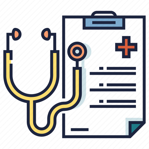 Checkup, diagnosis, healthcare, medical, report, stethoscope icon - Download on Iconfinder