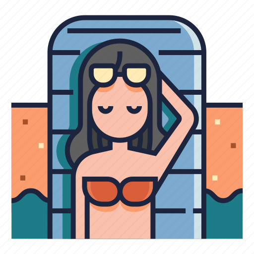 Beach, holiday, relax, take vacation, therapy, travel, vacation icon - Download on Iconfinder