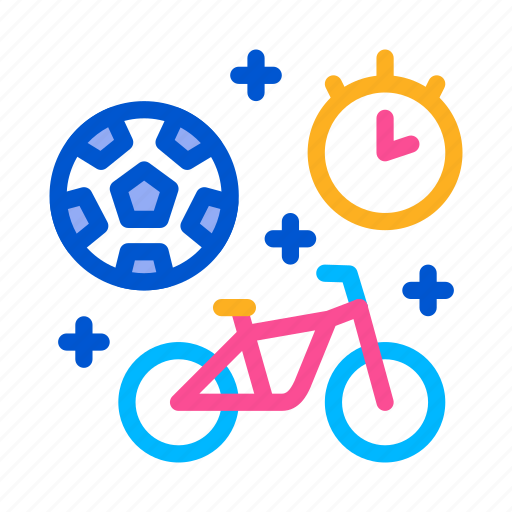 Bicycle, food, football, lifestyle, sport, time, vitamin icon - Download on Iconfinder