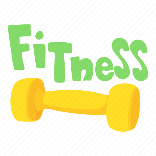 Cartoon, dumbbell, fitness, healthy, object, sport, strength icon - Download on Iconfinder