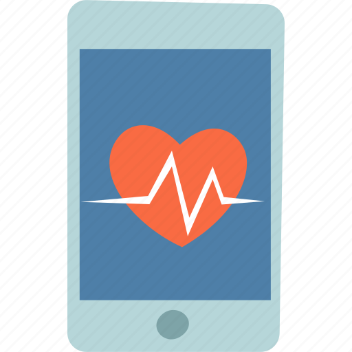 Health app, heart pulse, mobile phone, smartphone icon - Download on Iconfinder