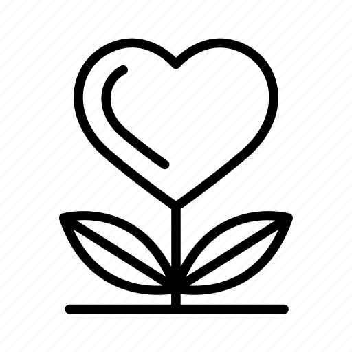 Heart, love, plant, flower, growth icon - Download on Iconfinder