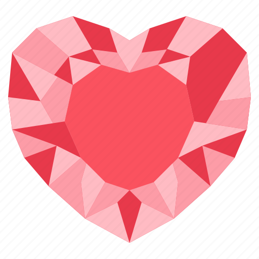 Diamond, heart, jewel, valentines, sparkling, precious, stone icon - Download on Iconfinder