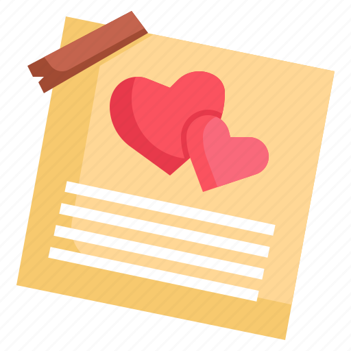 Love, note, romance, lovely, message icon - Download on Iconfinder