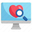 searching, love, romance, loupe, valentines, magnifier