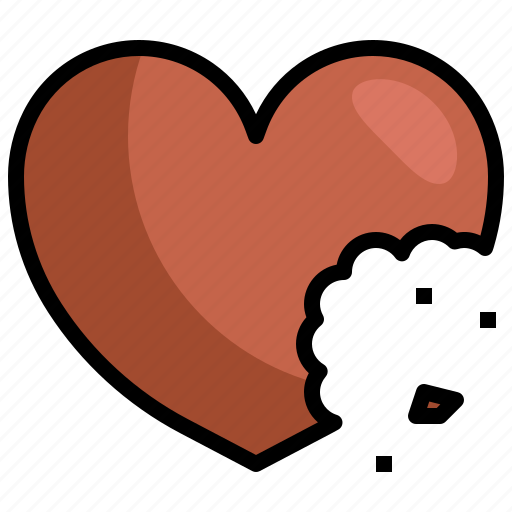 Bite, food, restaurant, treat, chocolate, heart icon - Download on Iconfinder