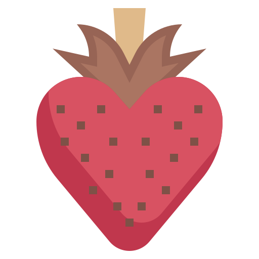 Heart5, love, romance, shape, strawberry icon - Free download