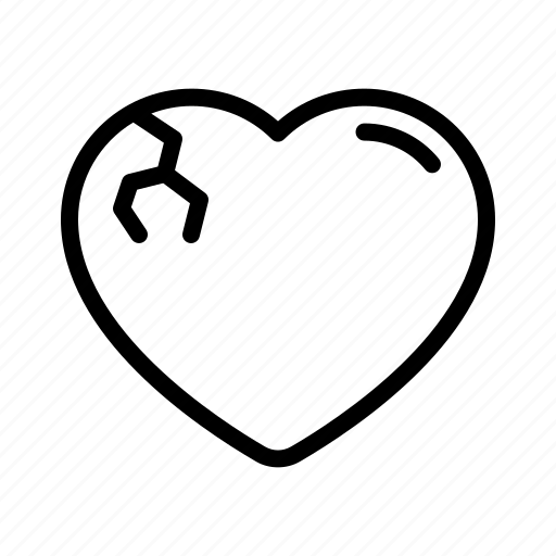 Broken, heart, love, heartbreak, romantic, valentines icon - Download on Iconfinder
