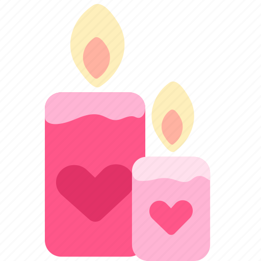 Candle, candles, heart, love, romance, valentine, valentine's icon - Download on Iconfinder