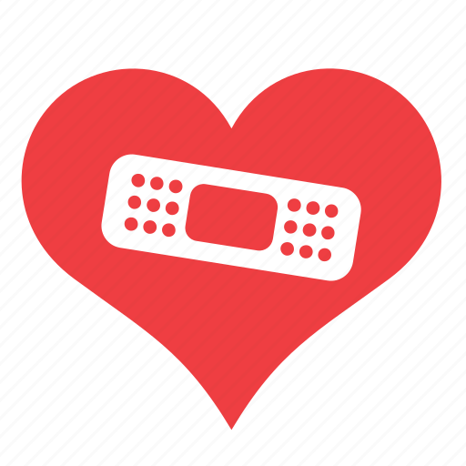 Band-aid, heart, love, plaster, romance, sticking-plaster icon - Download on Iconfinder