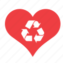 heart, love, recycle, recycling, romance, sign