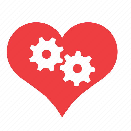 Cog, gear, heart, love, romance, wheel icon - Download on Iconfinder