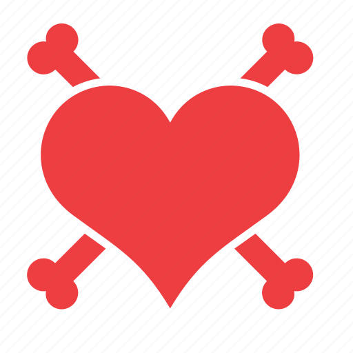 Bones, heart, love, romance, skull icon - Download on Iconfinder
