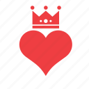 crown, heart, love, romance