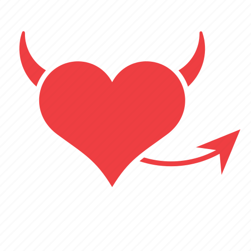 Demon, devil, heart, horns, love, monster, tail icon - Download on Iconfinder