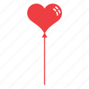 balloon, heart, love, romance
