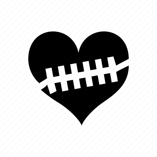Broken heart, heart, love, mend, stitches icon - Download on Iconfinder