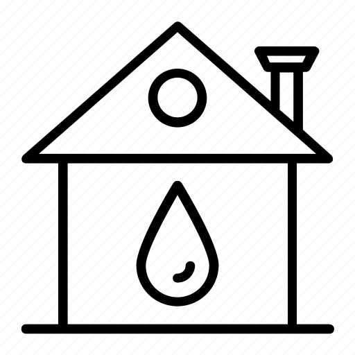 Cloudy, house drop, rain, rainy house, watering icon - Download on Iconfinder