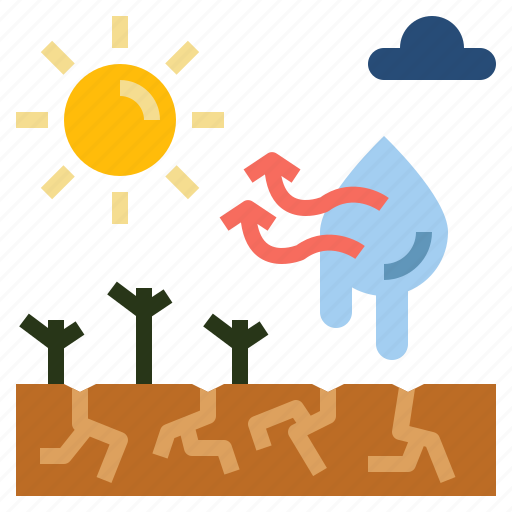 Dry, water, heat, wave, weather, temperature, global icon - Download on Iconfinder