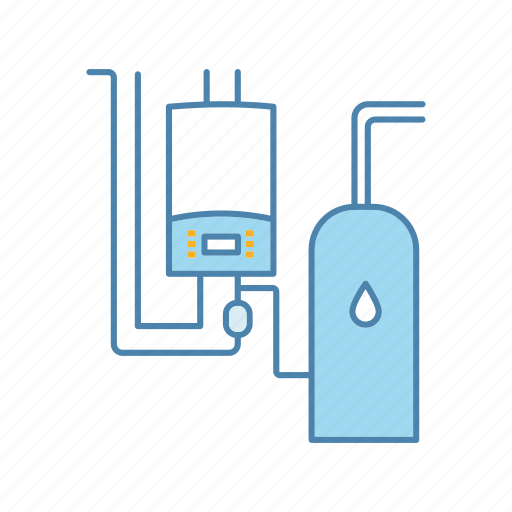 Boiler, boiler room, heater, heating, heating system, water, water heater icon - Download on Iconfinder