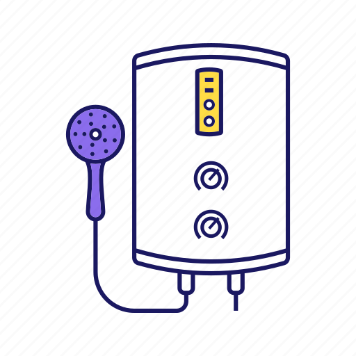 Boiler, electric, heater, heating boiler, shower, water heater, water heating icon - Download on Iconfinder