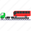 bus, tramway, tractor unit, special transport, heavy hauler, autobus, transport 