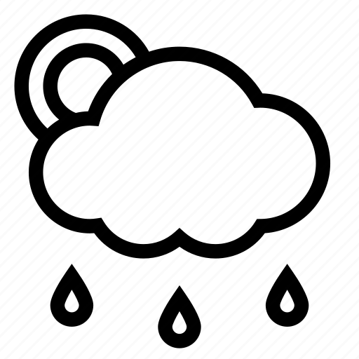 Cloud, cloudy, rain, raining, scattered showers, showers, sun icon - Download on Iconfinder