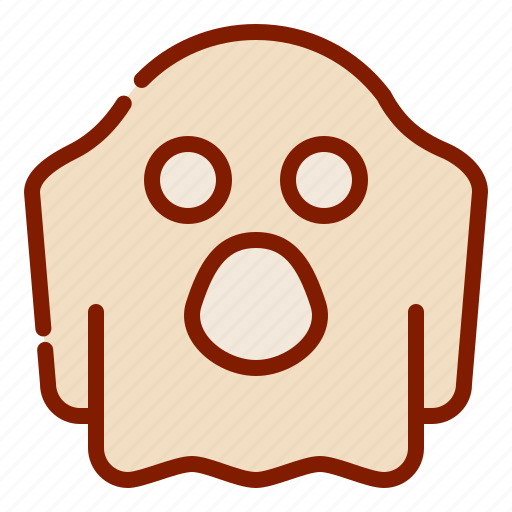 Ghost, orange, scary icon - Download on Iconfinder