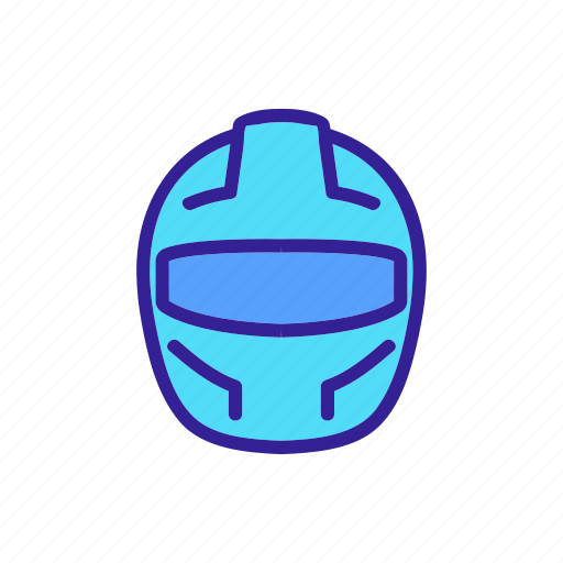 Accessory, front, fullface, helmet, protective, rider, view icon - Download on Iconfinder