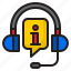 call, headphone, help, info, support 