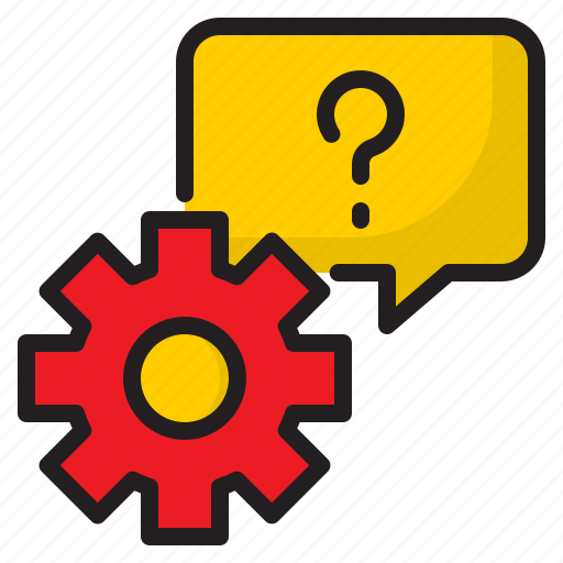 Gear, help, question, setting, support icon - Download on Iconfinder