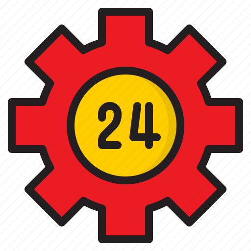 24hr, help, service, setting, support icon - Download on Iconfinder
