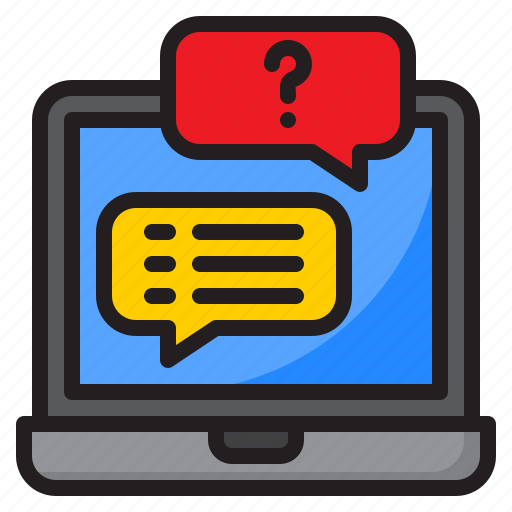 Help, laptop, message, question, support icon - Download on Iconfinder