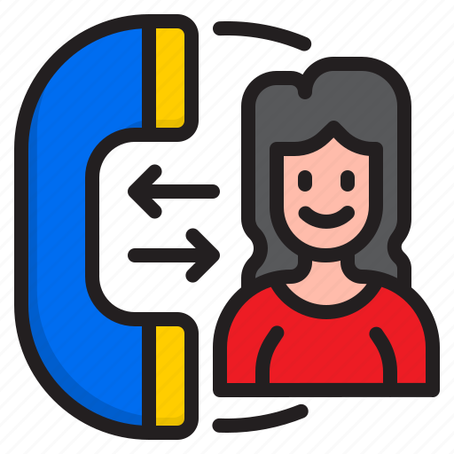 Call, help, phone, support, woman icon - Download on Iconfinder
